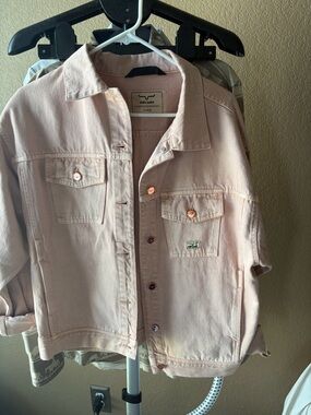 Kimes Ranch Blush Pink Jean Jacket XL